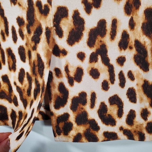 Chico's Leopard Print Pencil Skirt Tan Black Size .5 / Small - Picture 6 of 10